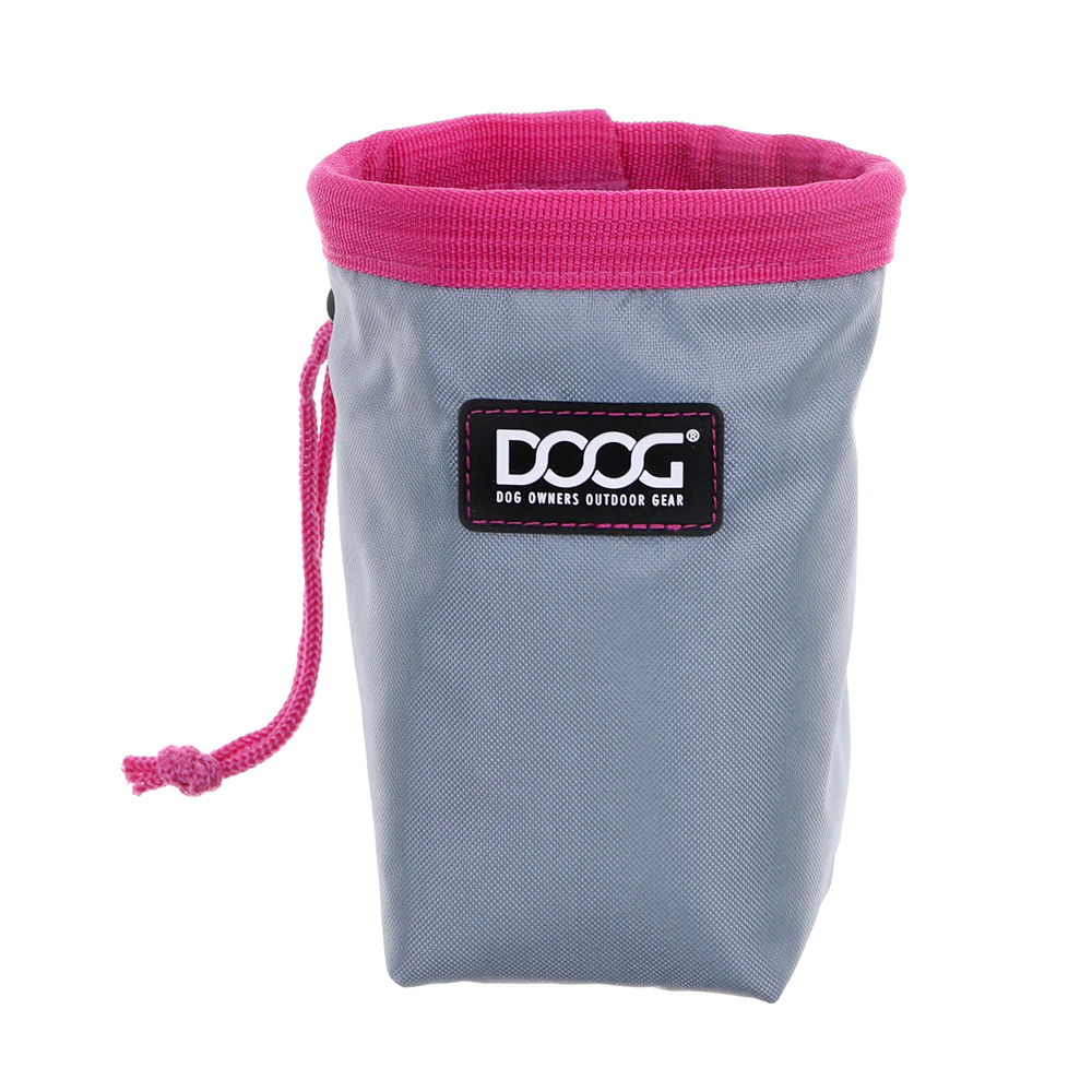 Treat Pouch - Grey with Pink