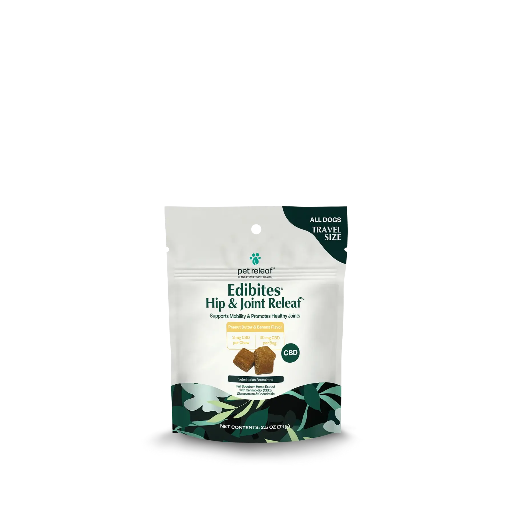 Hip & Joint Releaf Organic Hemp Edibites - Peanut Butter & Banana Flavor