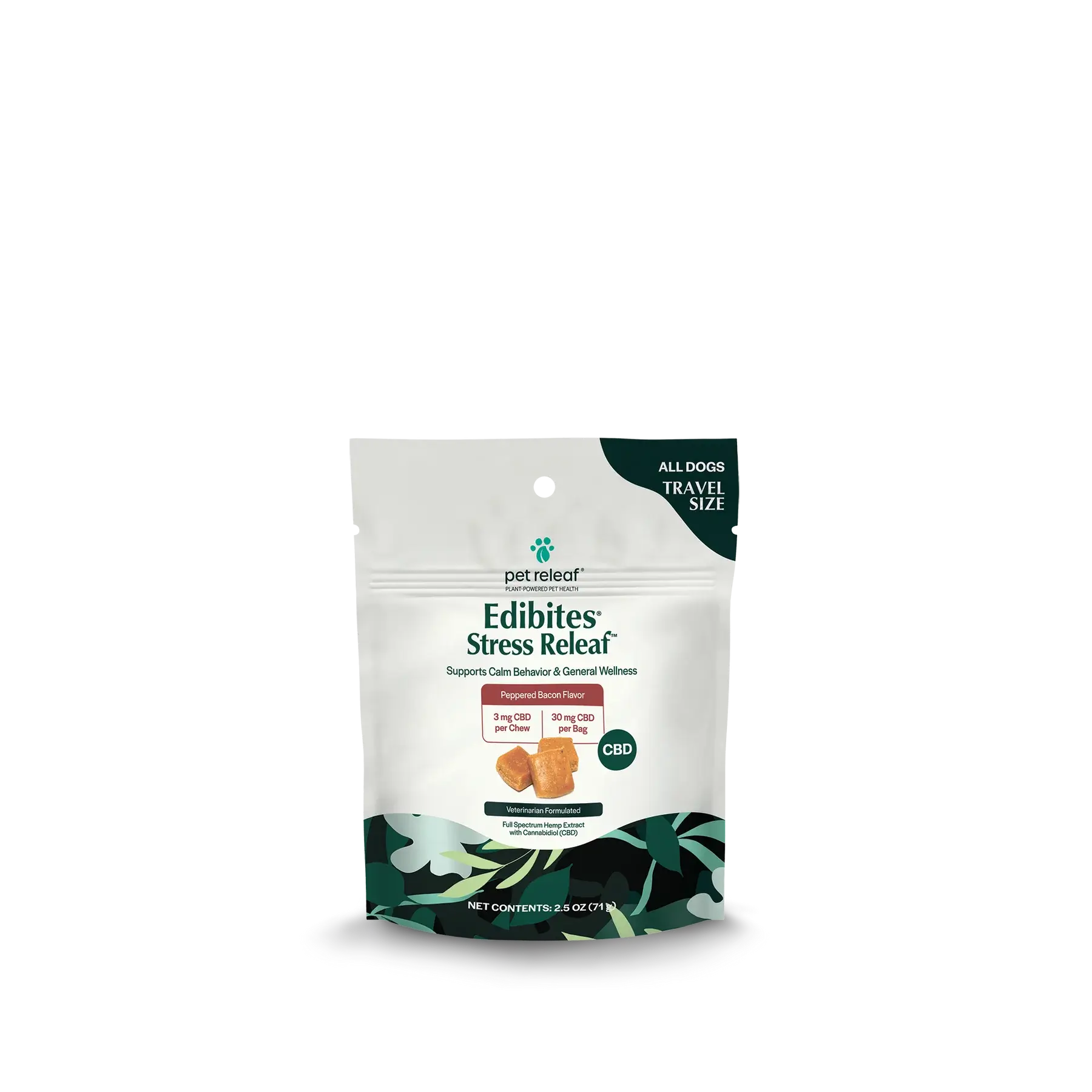 Stress Releaf Organic Hemp Edibites - Peppered Bacon Flavor