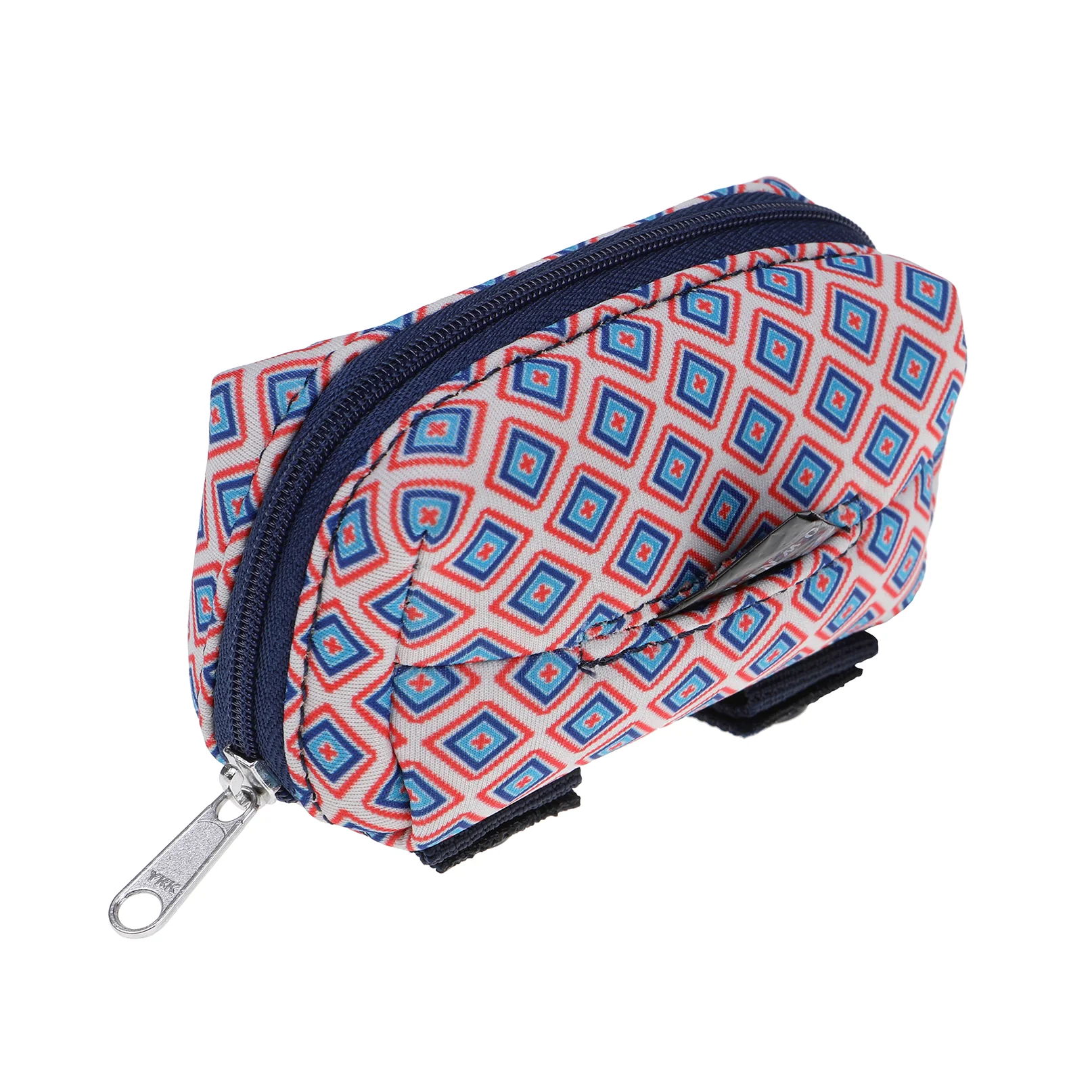Walkie Pouch - Neoprene - Gromit - White with Red & Blue Diamonds