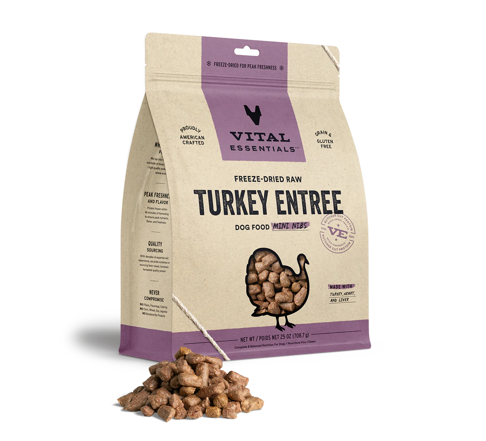 Freeze Dried Turkey Entrée Mini Nibs