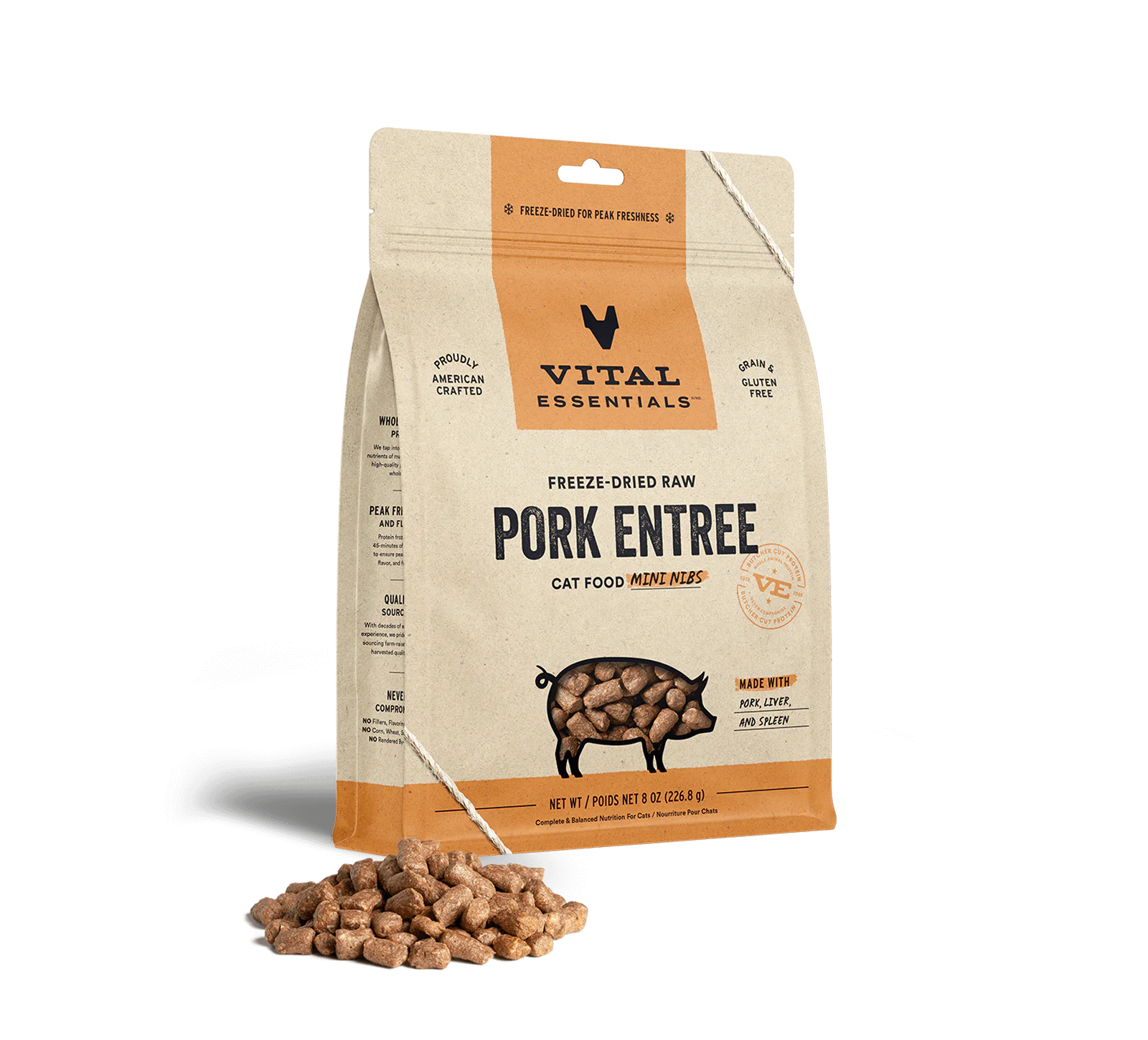 Freeze Dried Pork Entrée Mini Nibs