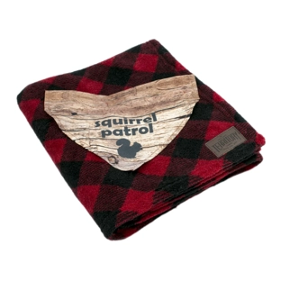 Blanket Gift Set - Hunter's Plaid & Dog Bandanna