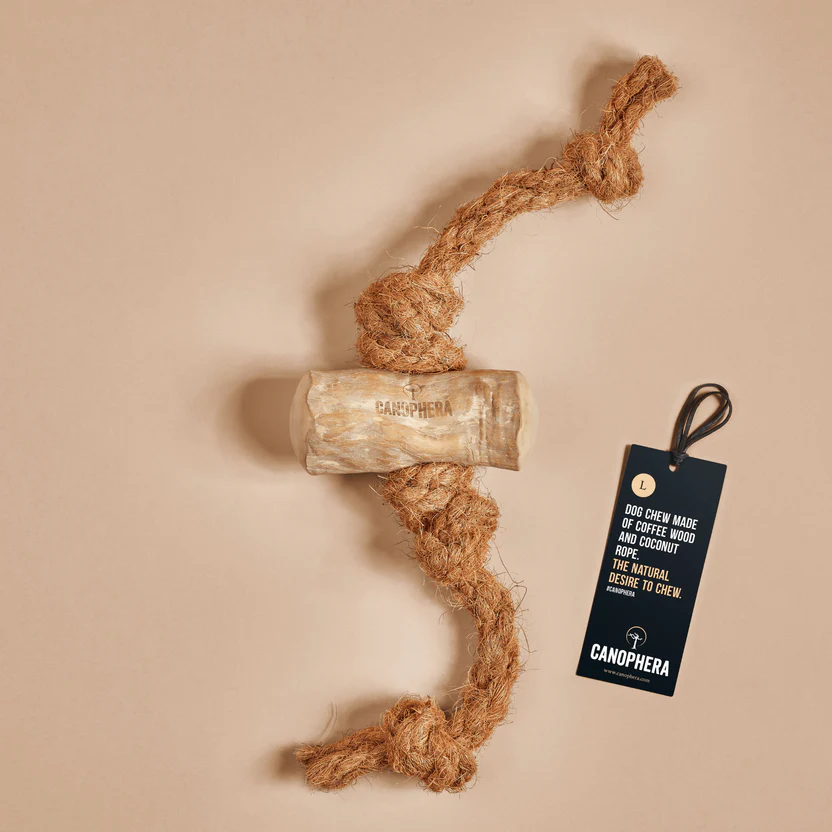 Coffee Wood and Coconut Rope Chew