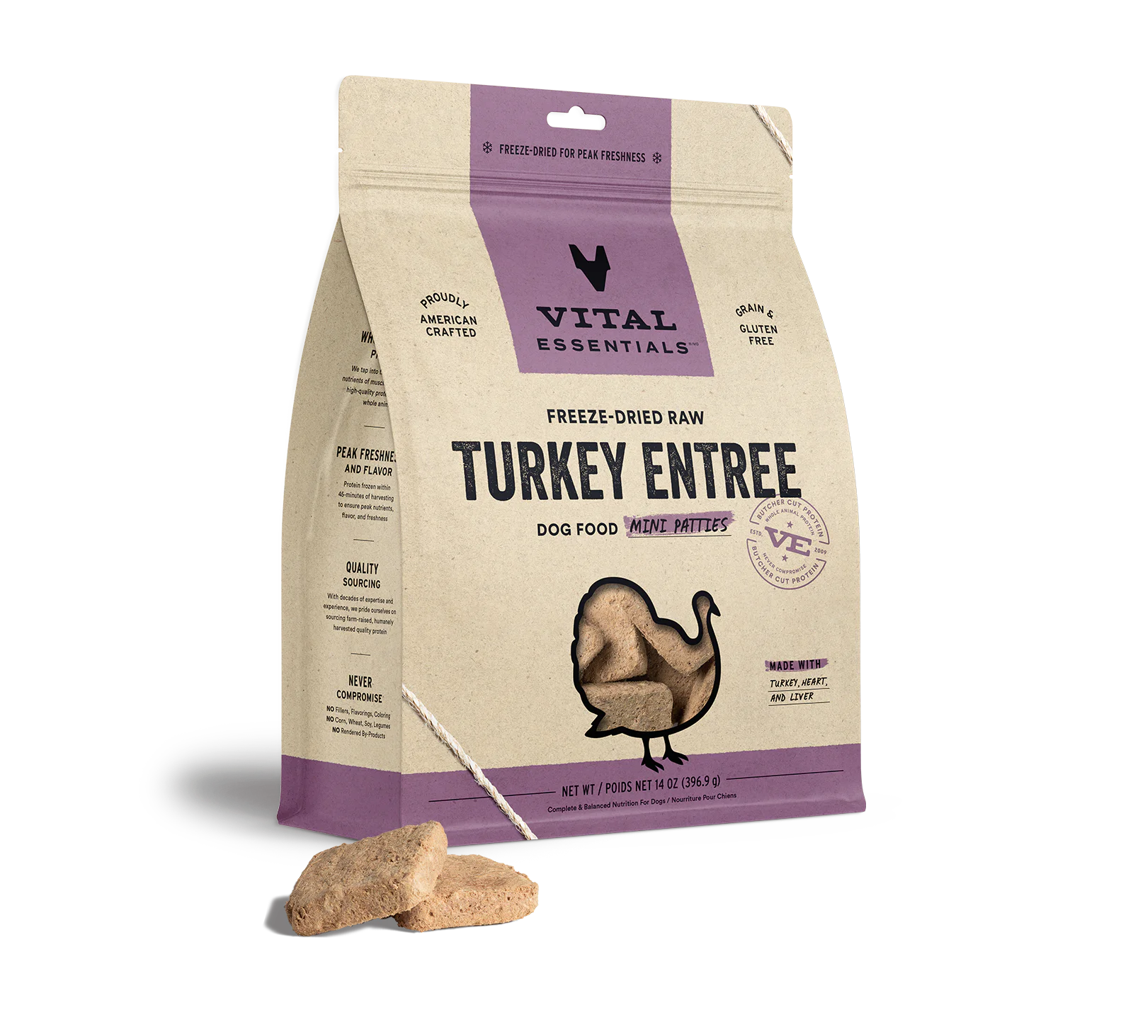 Freeze Dried Turkey Entrée Mini Patties