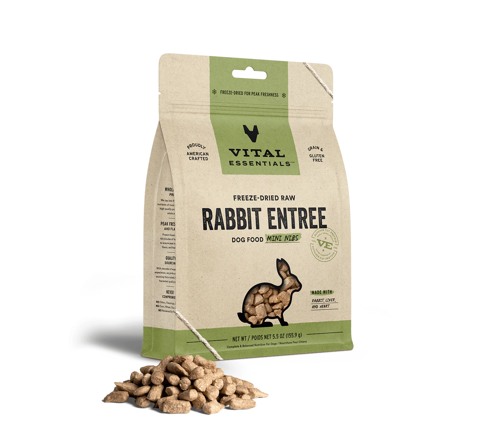 Freeze Dried Rabbit Entrée Mini Nibs