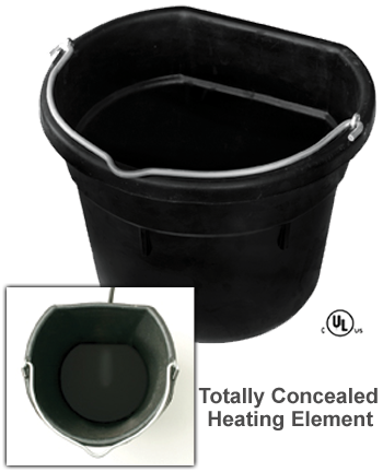 Heated Rubber Flat Back Bucket