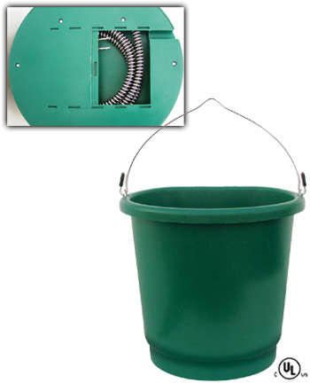 Heated Plastic Flat Back Bucket