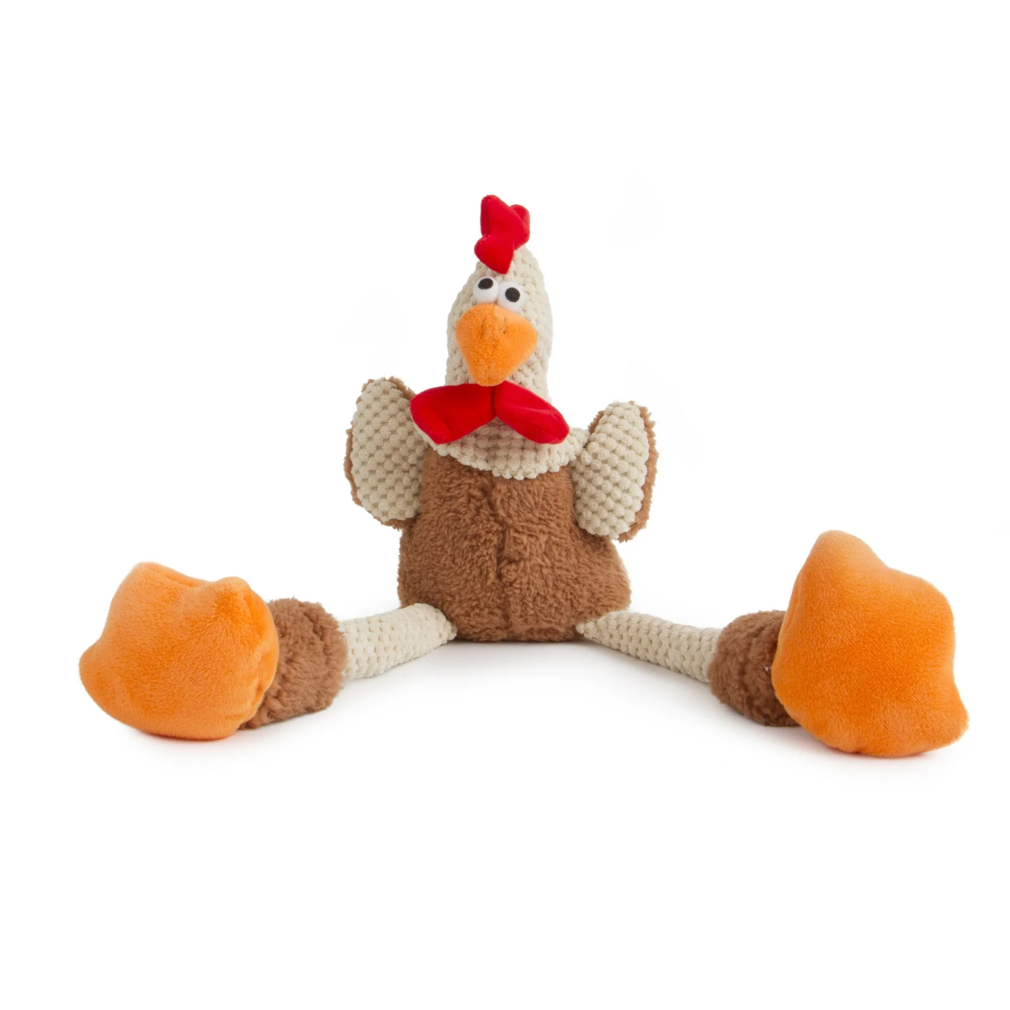 goDog Checkers Rooster - Skinny Brown - Large