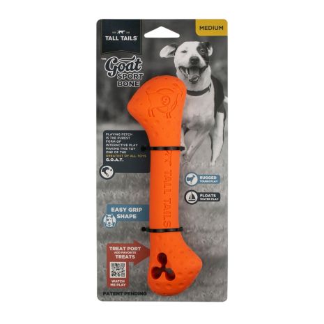 GOAT Sport Rubber Bone - 9" (Orange)