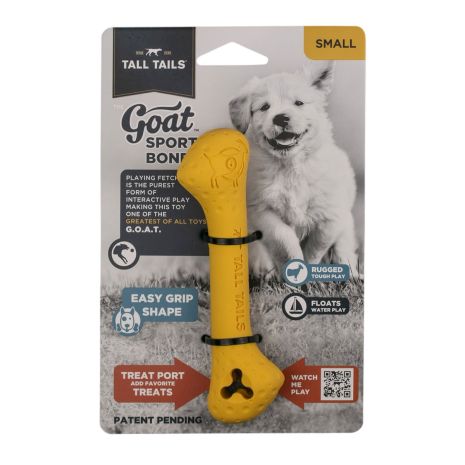 GOAT Sport Rubber Bone - 6" (Yellow)
