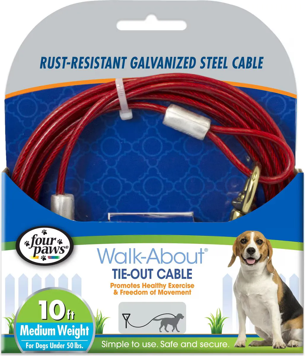 Medium Weight Tie-Out Cable - Red
