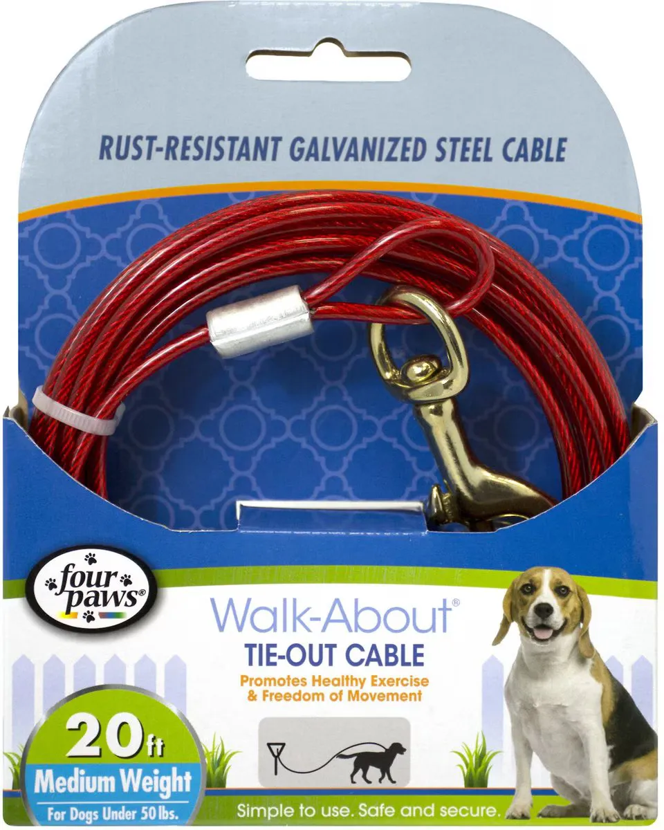 Medium Weight Tie-Out Cable - Red