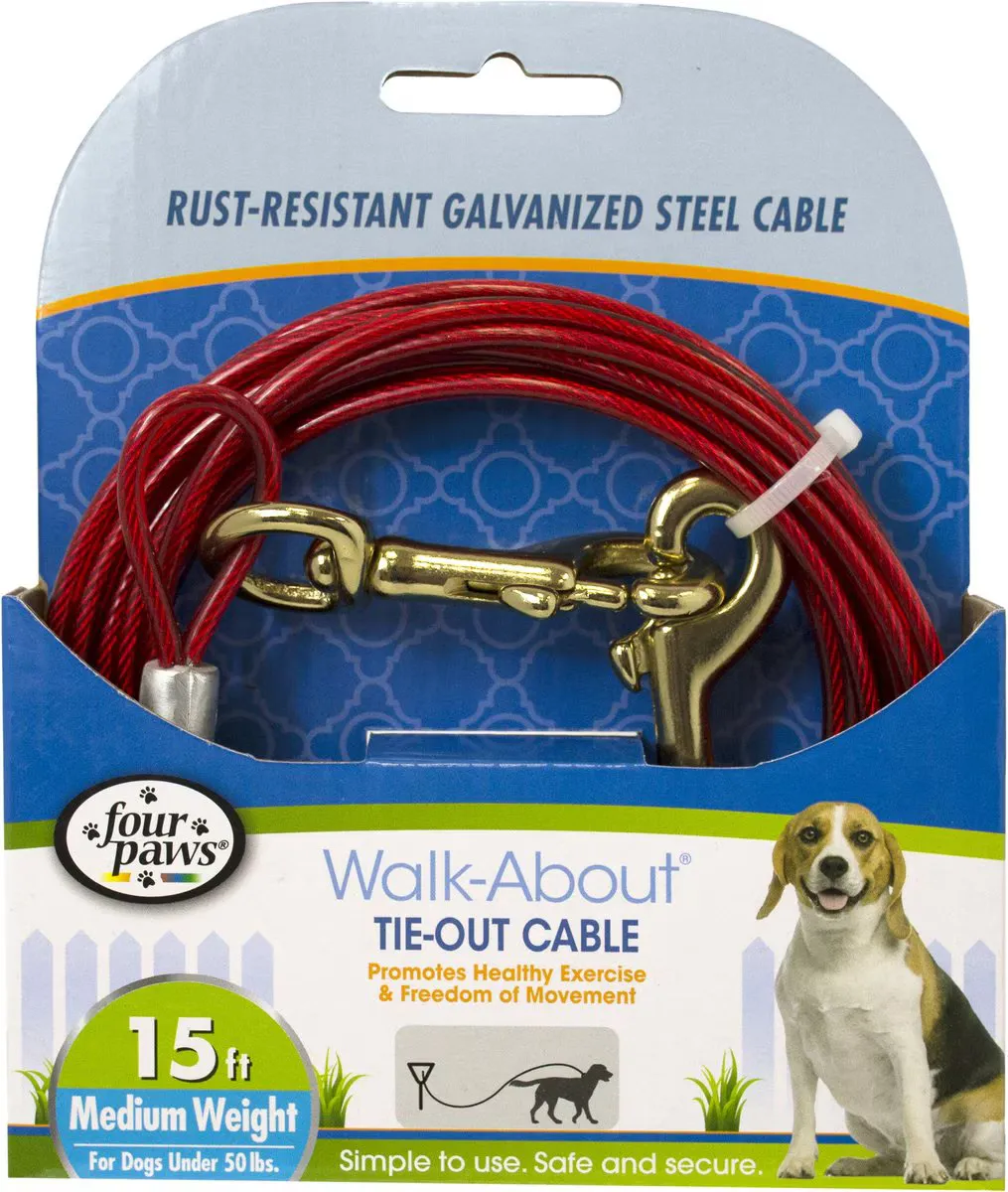 Medium Weight Tie-Out Cable - Red