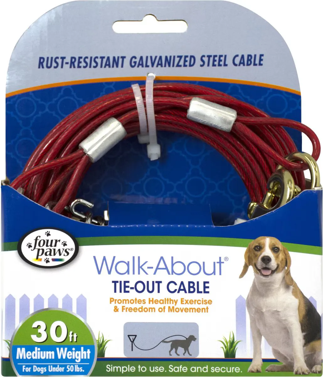 Medium Weight Tie-Out Cable - Red