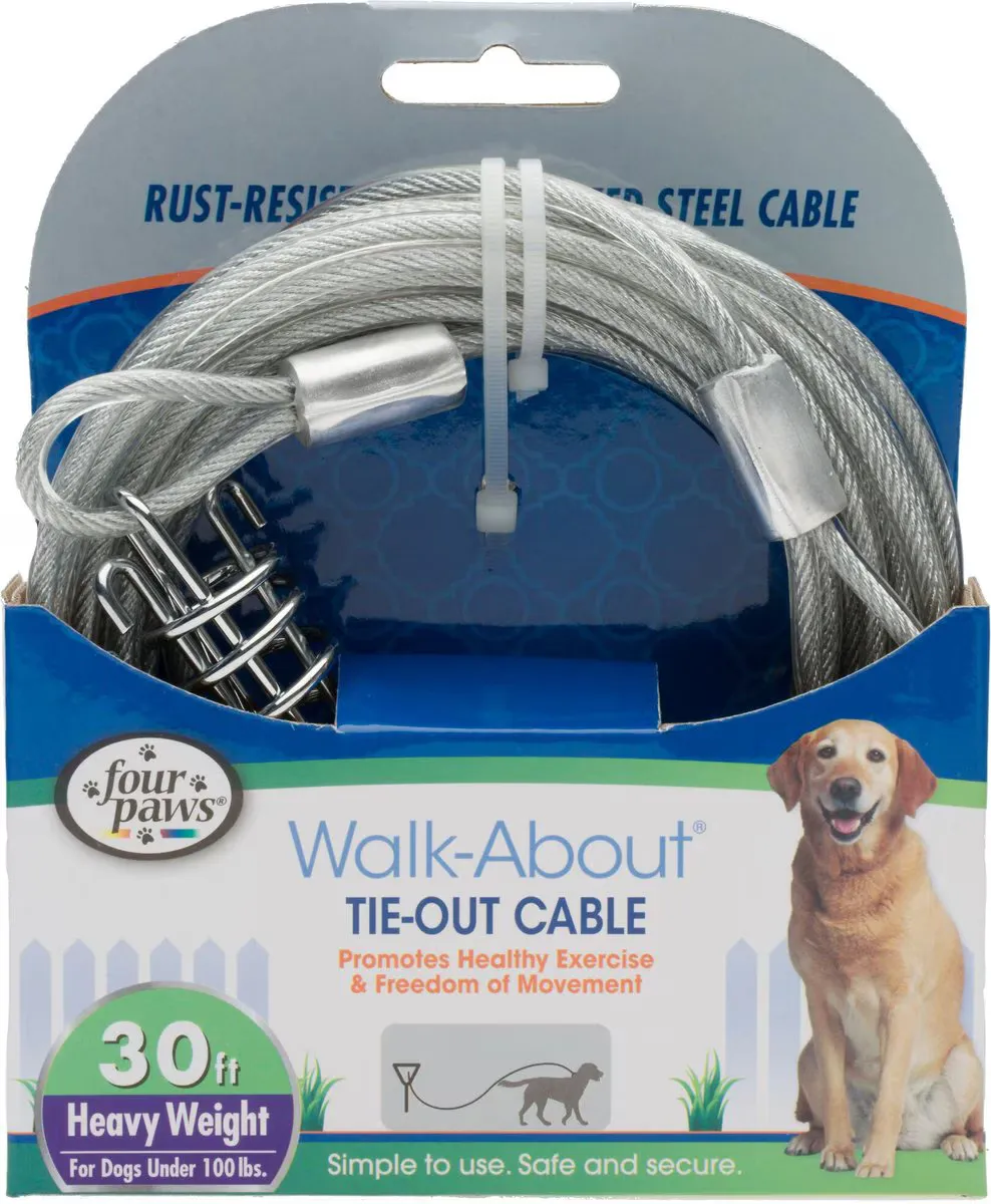 Heavy Weight Tie-Out Cable - Silver