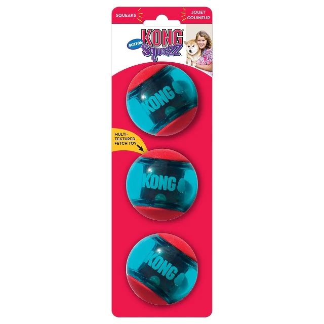 Squeezz Action Ball Red 3/pack
