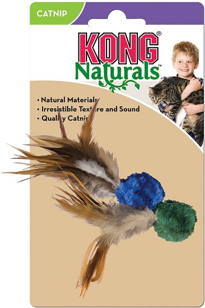 Naturals Crinkle Ball with Feathers - Assorted
