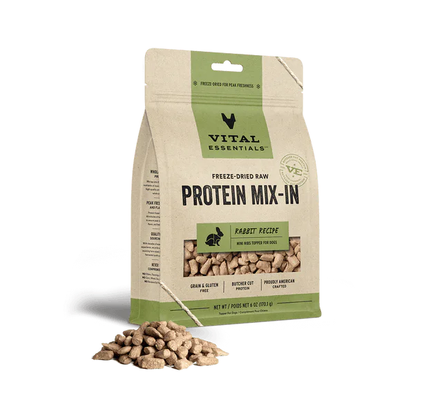 Freeze Dried Protein Mix-In Rabbit Recipe Mini Nibs Topper