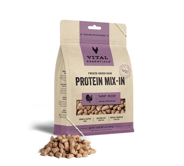 Freeze Dried Protein Mix-In Turkey Recipe Mini Nibs Topper