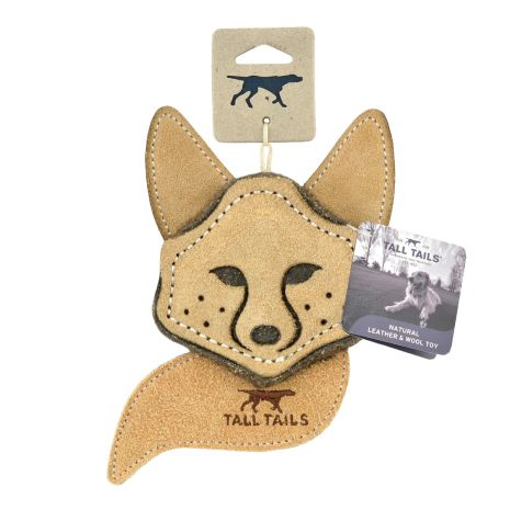 Natural Leather Scrappy Fox Toy