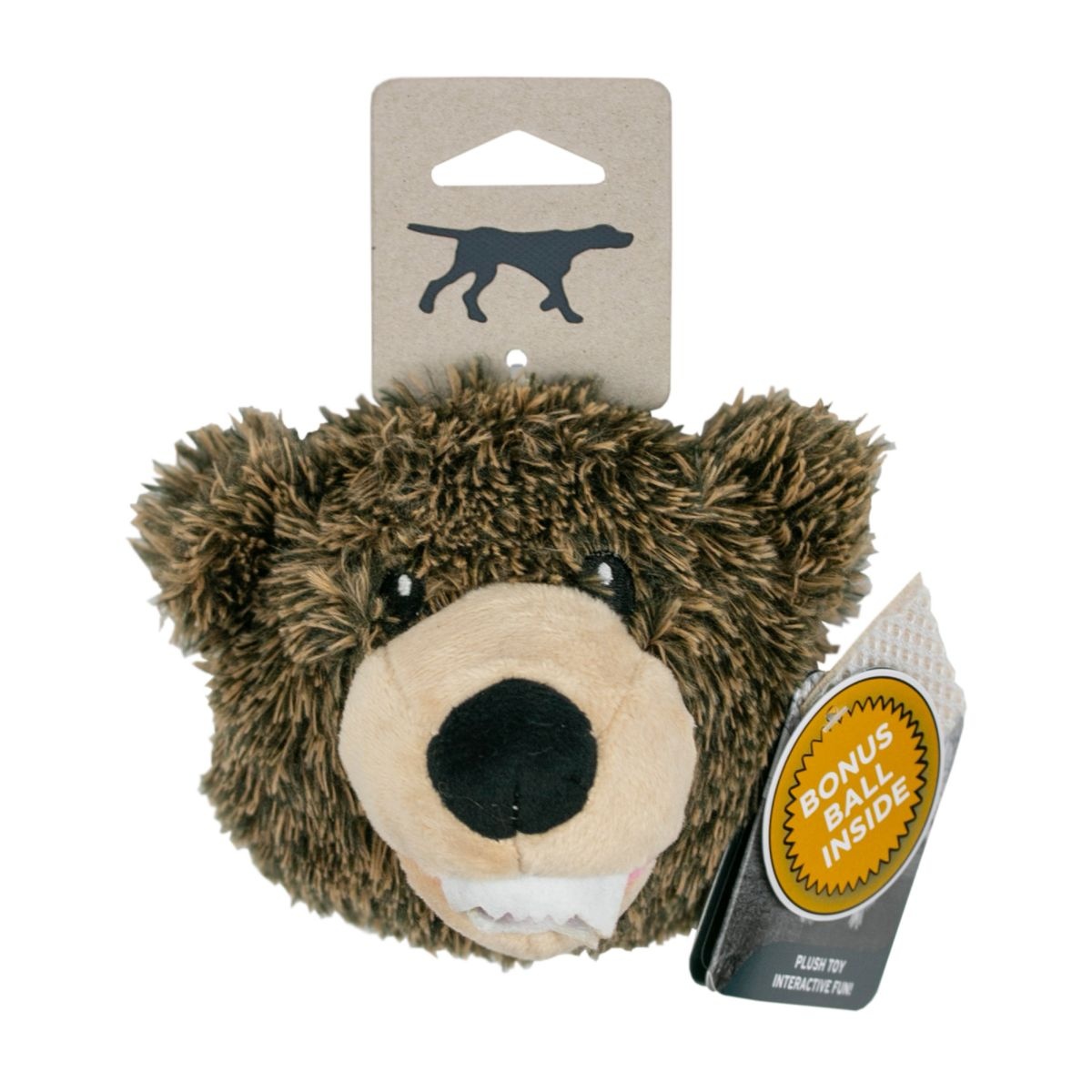 2-in-1 Fetch Ball Toy - Grizzly Bear