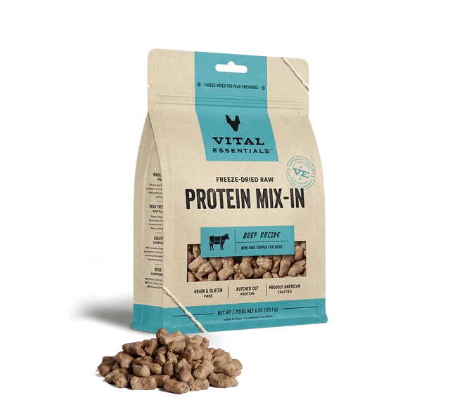 Freeze Dried Protein Mix-In Beef Recipe Mini Nibs Topper