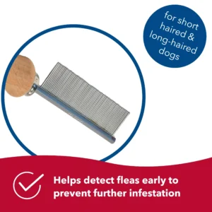 Flea Comb with Wooden Handle