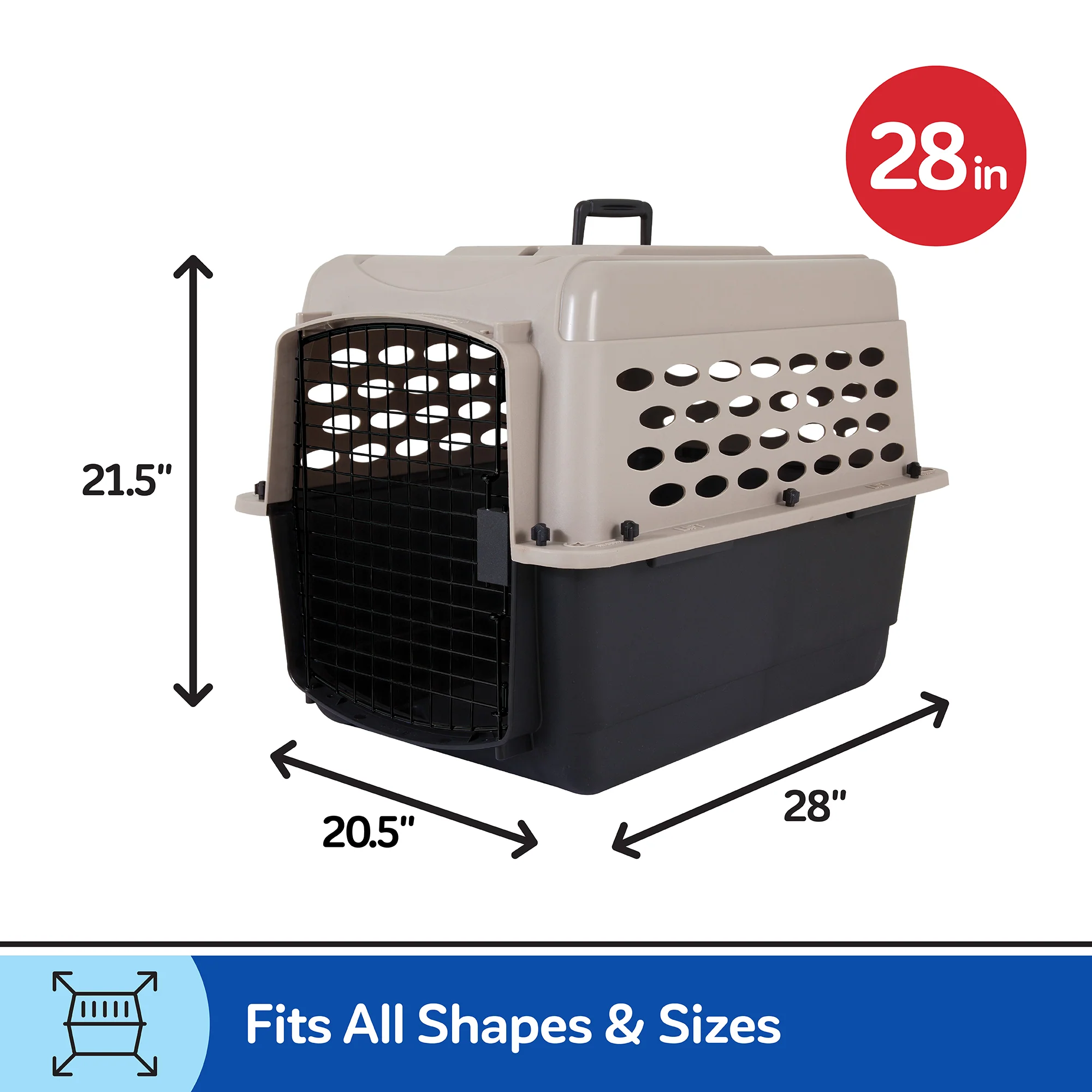 Vari Kennel with Oval Vents Linen - Medium