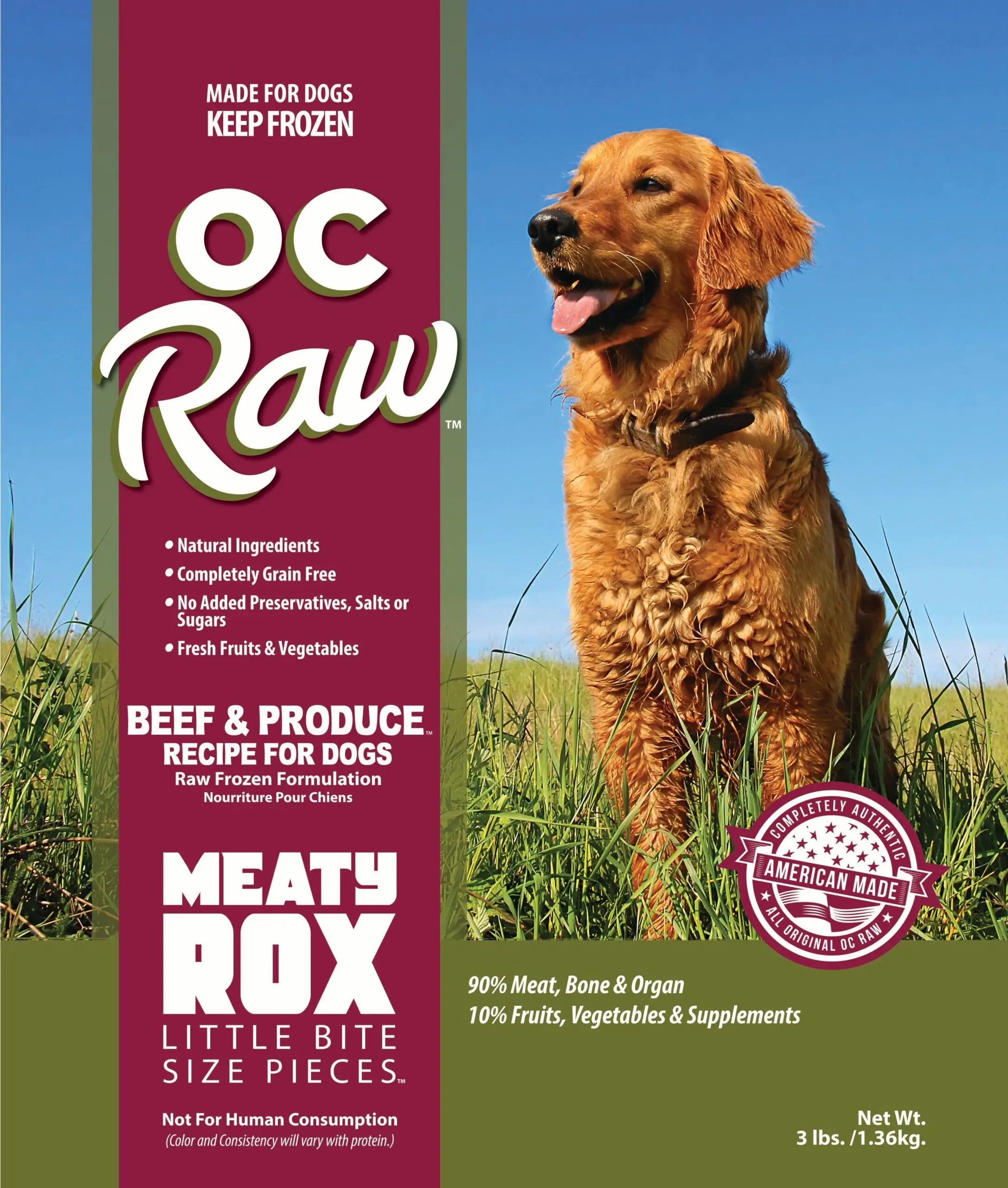 Frozen Meaty Rox Beef & Produce