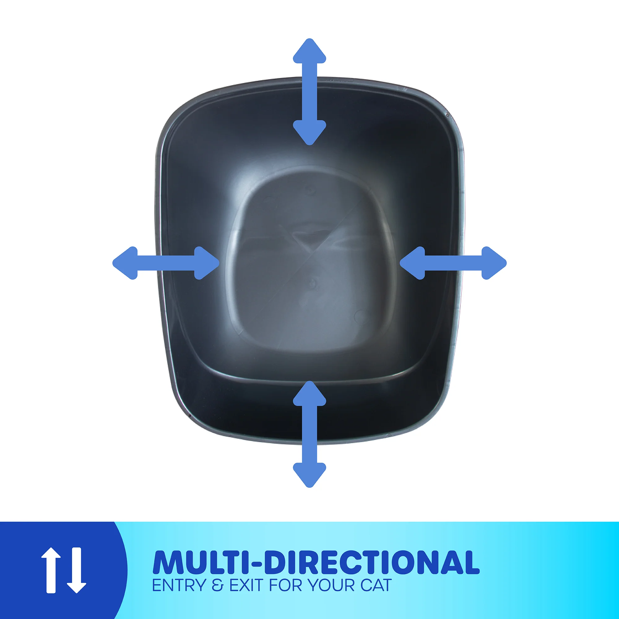 High-Back Litter Pan - W/ Microban