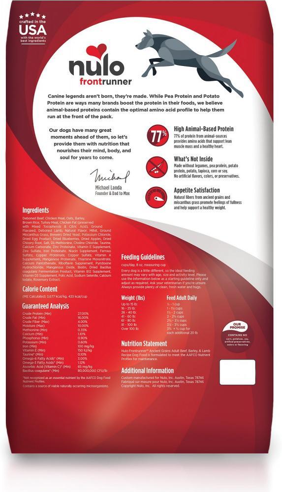 Frontrunner High-Protein Kibble - Beef, Barley & Lamb