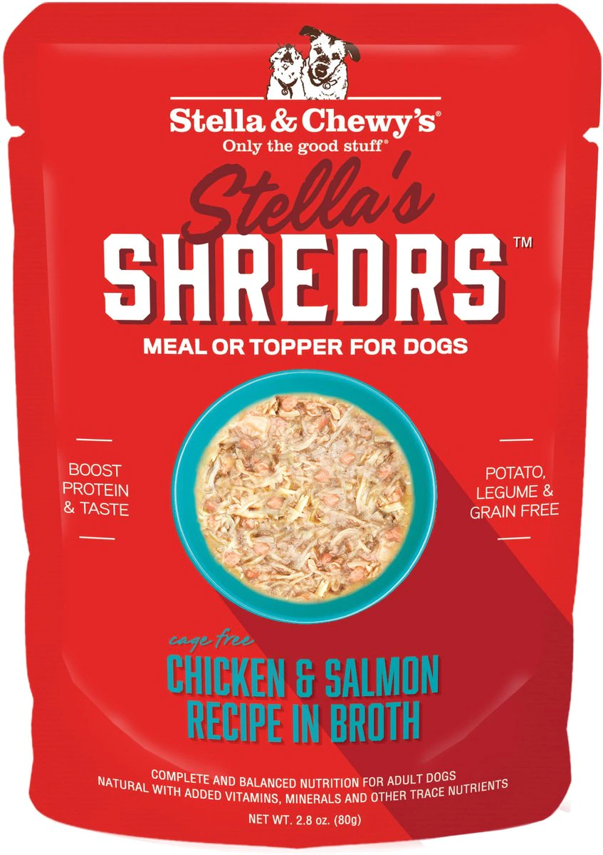 Stella's Shredrs Cage-Free Chicken & Salmon in Broth