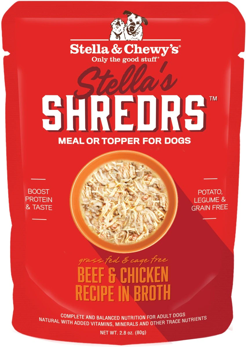 Stella's Shredrs Grass-Fed & Cage-Free Beef & Chicken in Broth