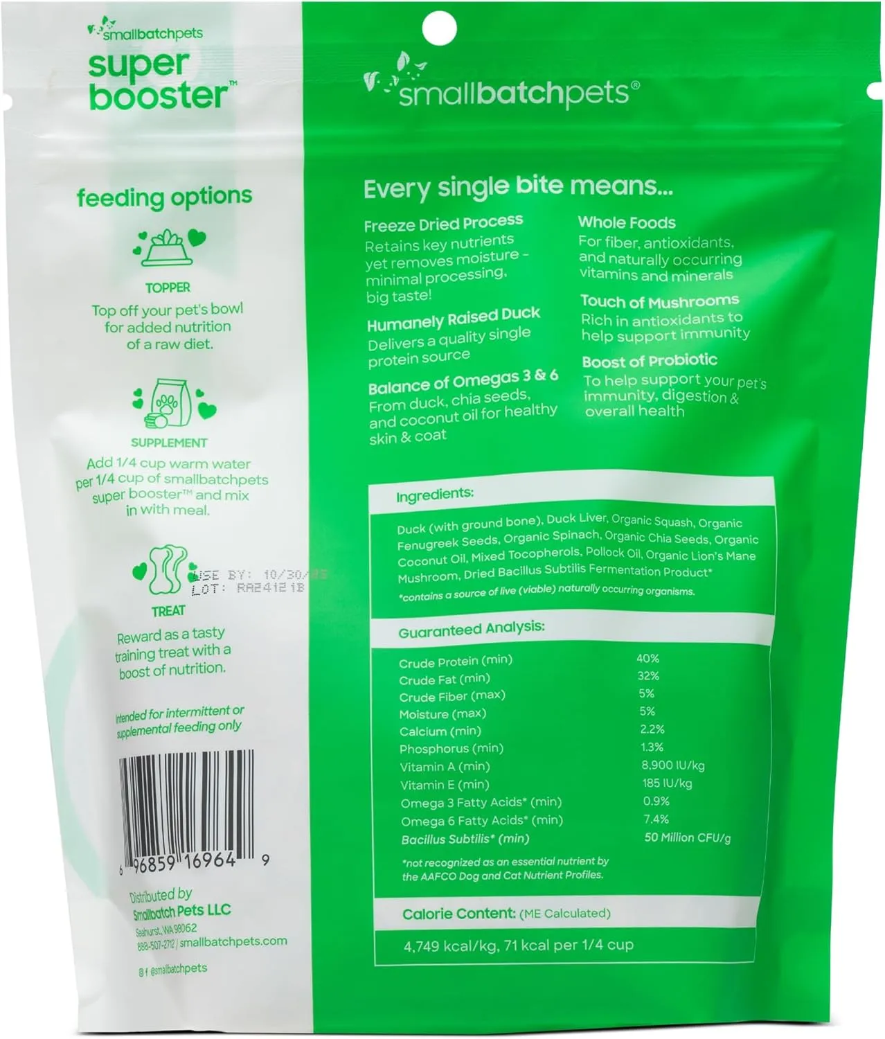 Freeze Dried Duck Super Boosters