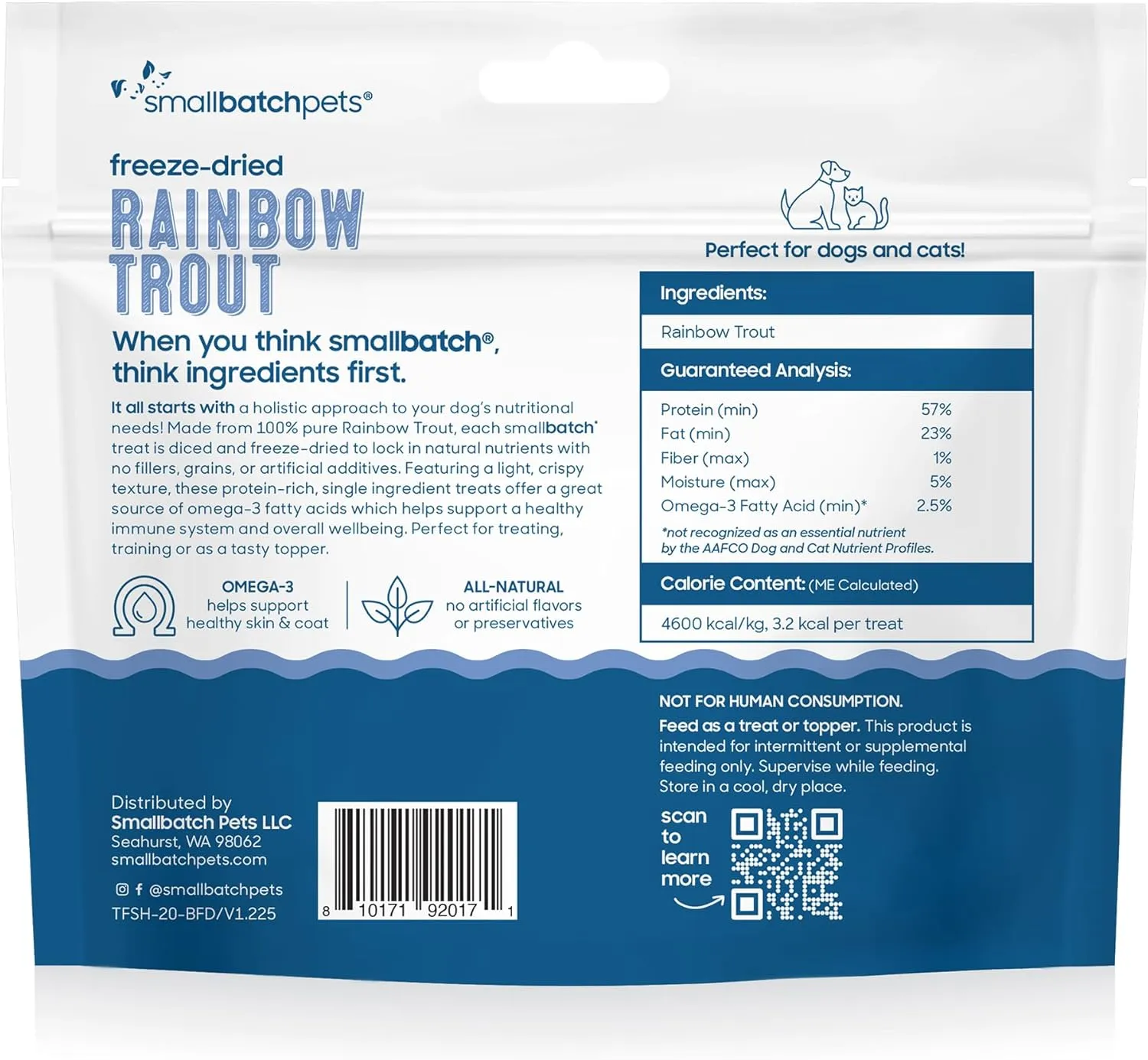 Freeze Dried Rainbow Trout Treat