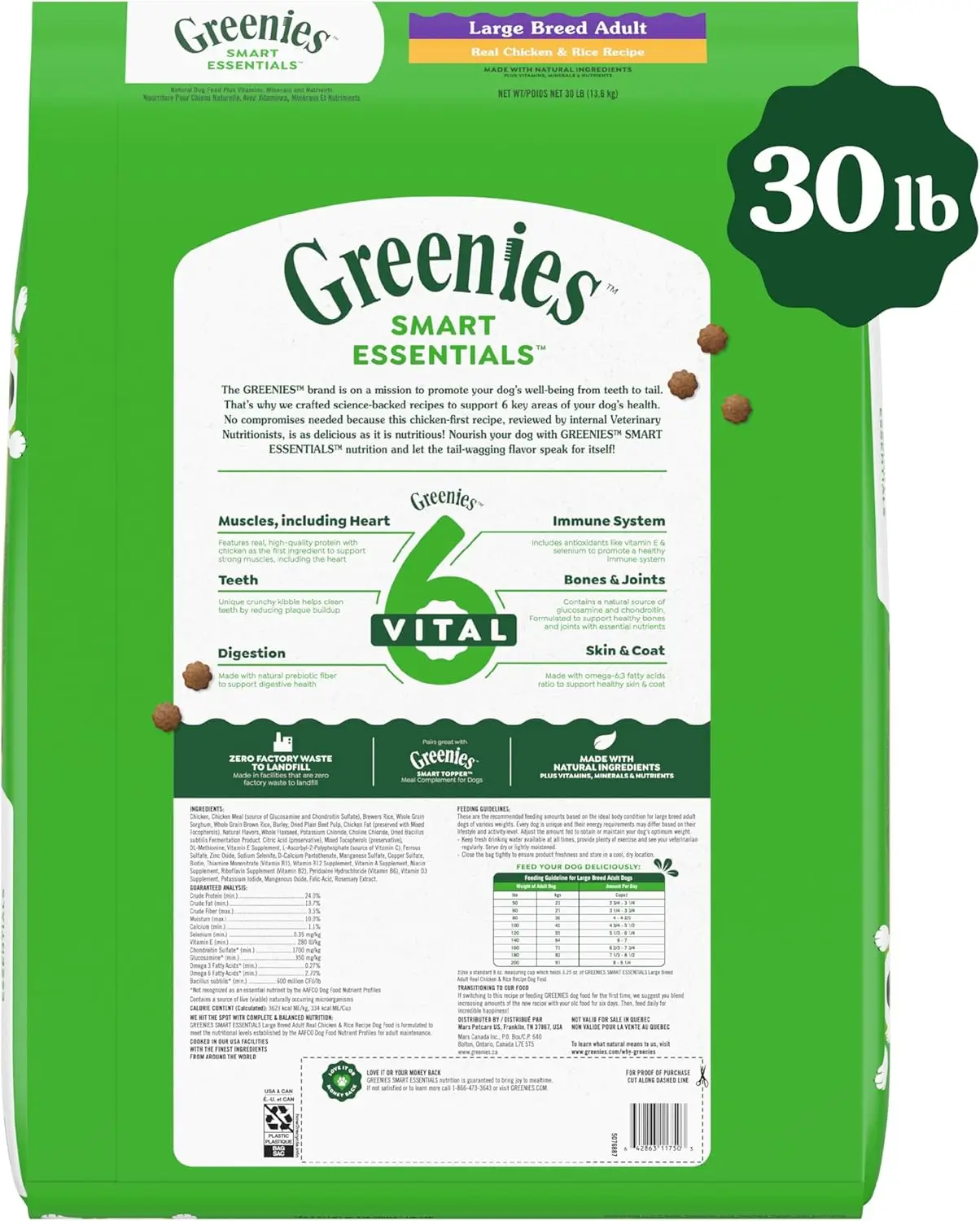 Greenies Large Breed Dry Dog Food - Chicken Flavor