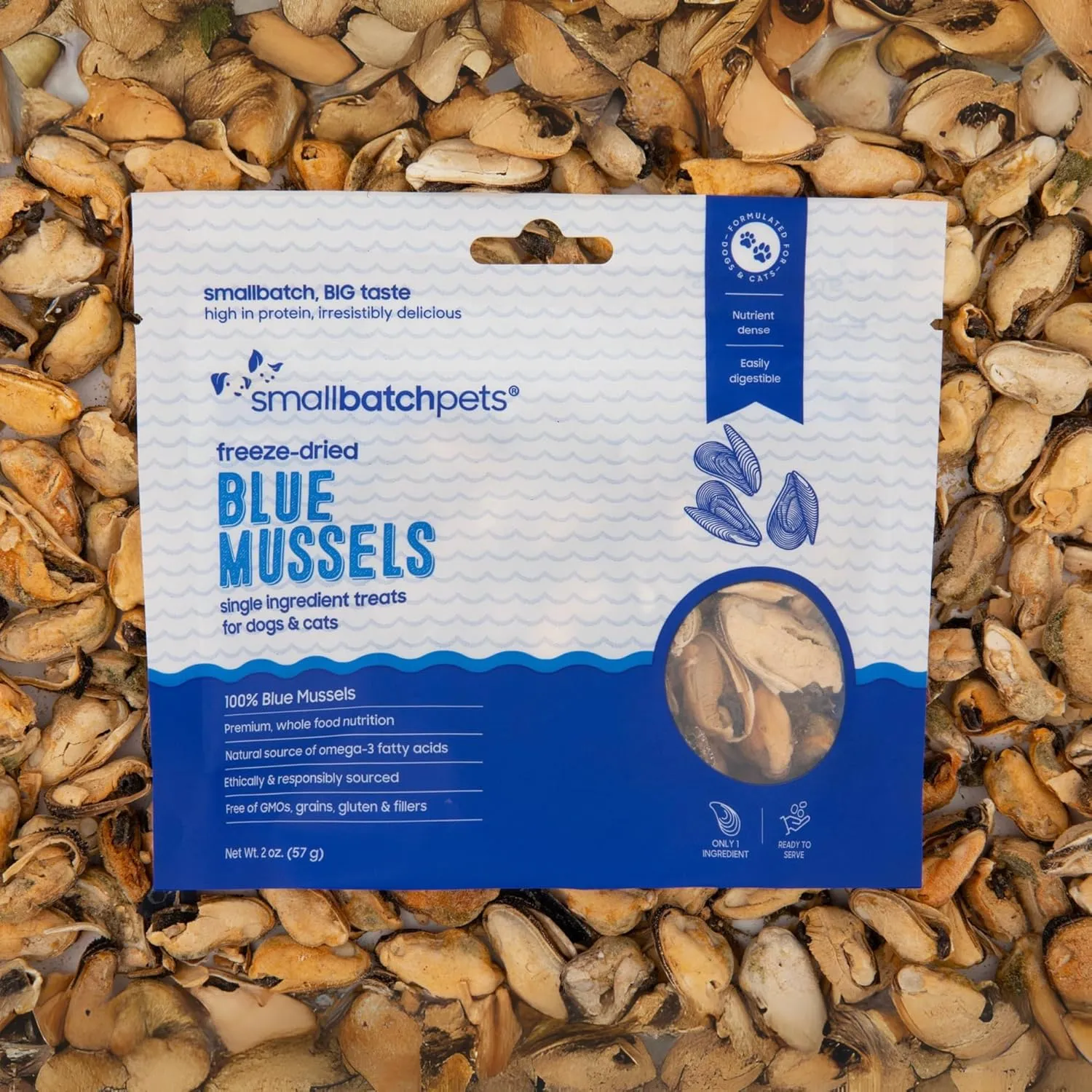 Freeze Dried Blue Mussels Treat