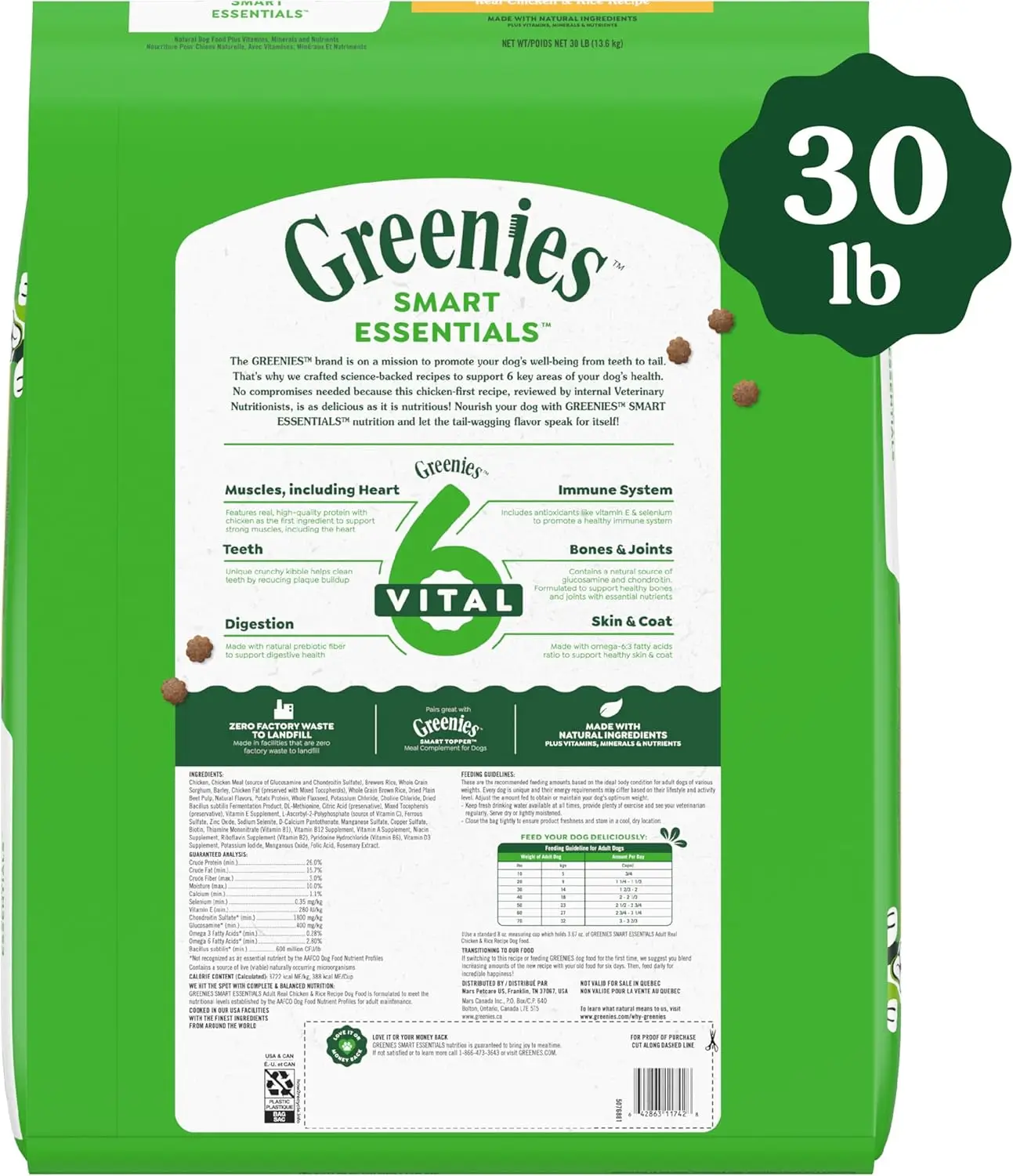 Greenies Adult Dry Dog Food - Chicken Flavor