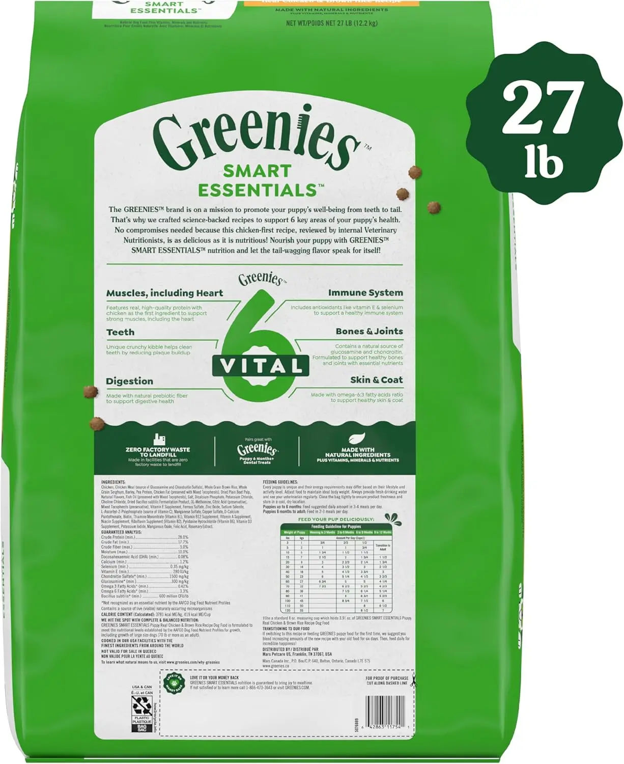 Greenies Puppy Dry Dog Food - Chicken Flavor