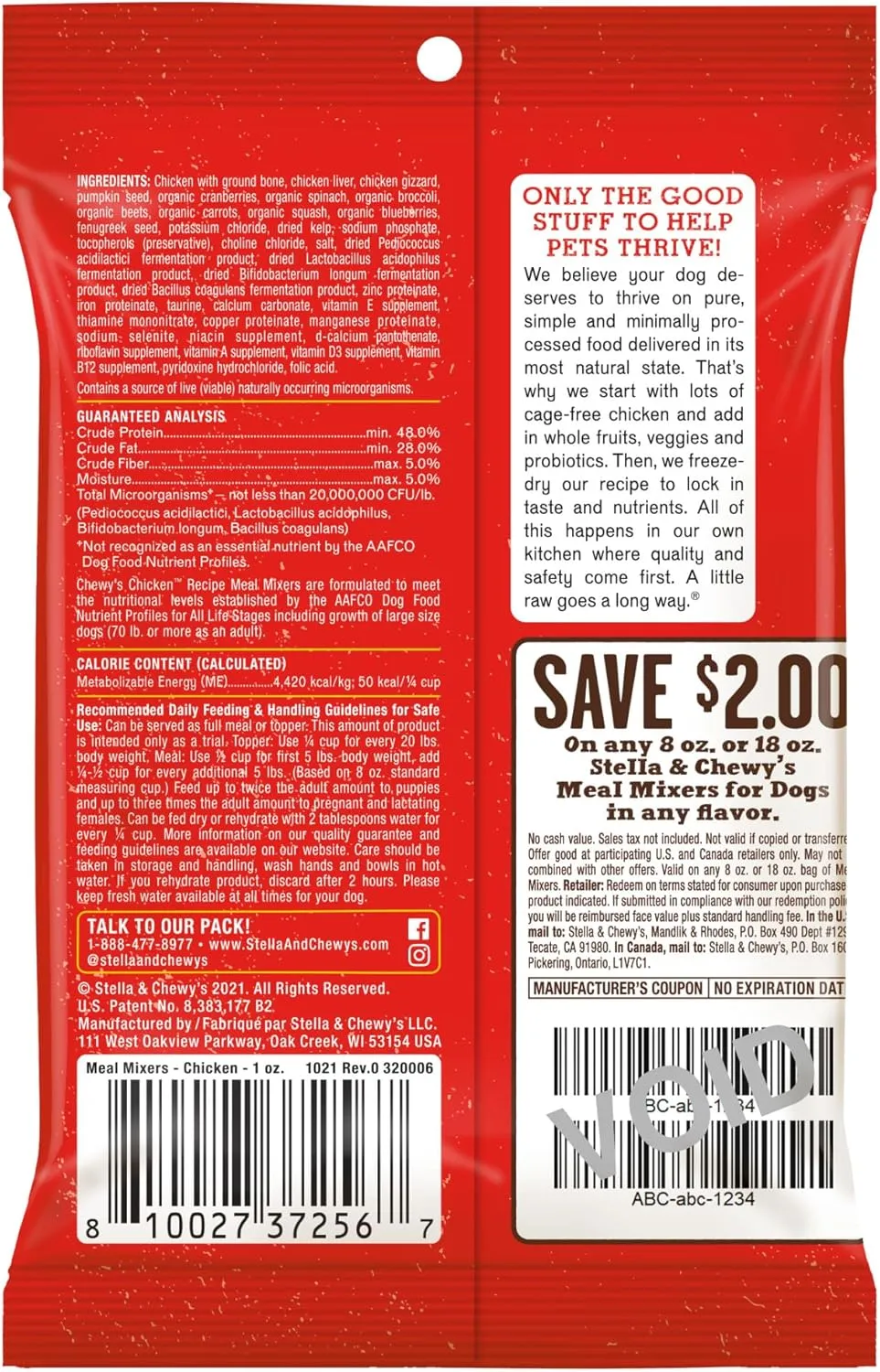 Freeze Dried Chewy's Chicken Meal Mixer