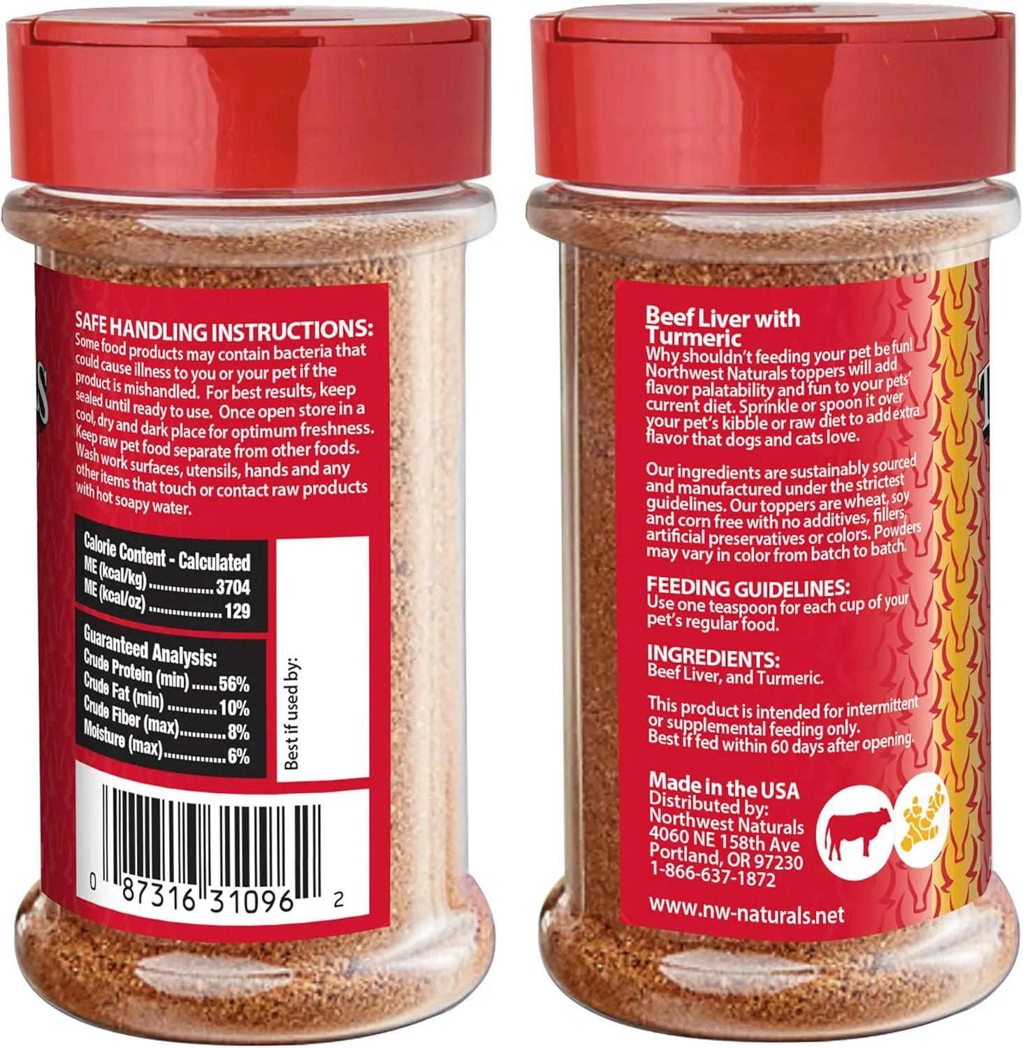 Freeze Dried Topper Beef Liver with Turmeric Powder