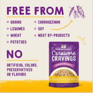 Carnivore Cravings Morsels'N'Gravy Chicken & Chicken Liver Recipe Pouch