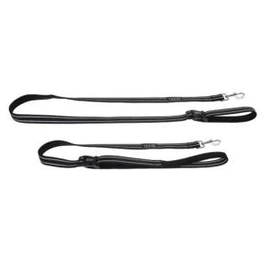 Lead - Clip It - Lassie - Black with Reflective Stripe