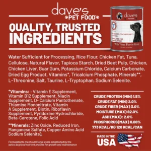 DAVES DOG RSTRCTED KIDNEY TUNA