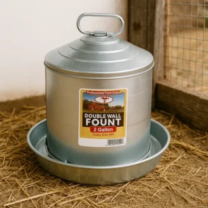Galvanized Poultry Fountain (2 Pieces)