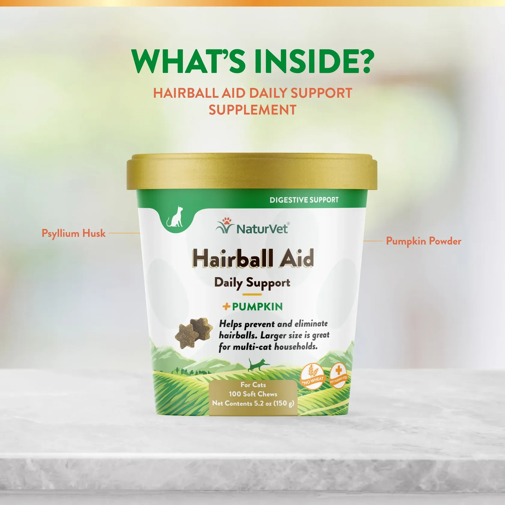 Hairball Plus Vitamin Soft Chew Cup