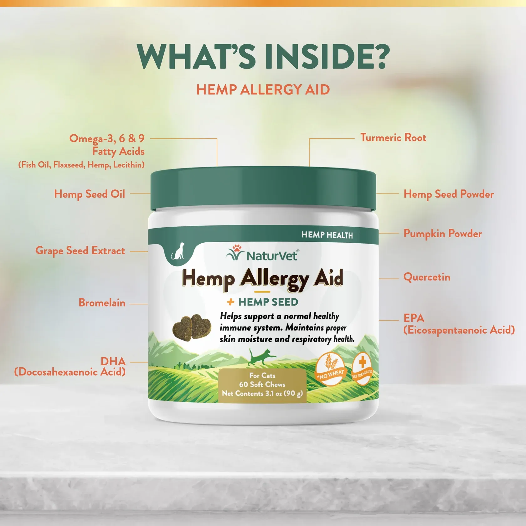 Hemp Allergy Aid Soft Chew Jar