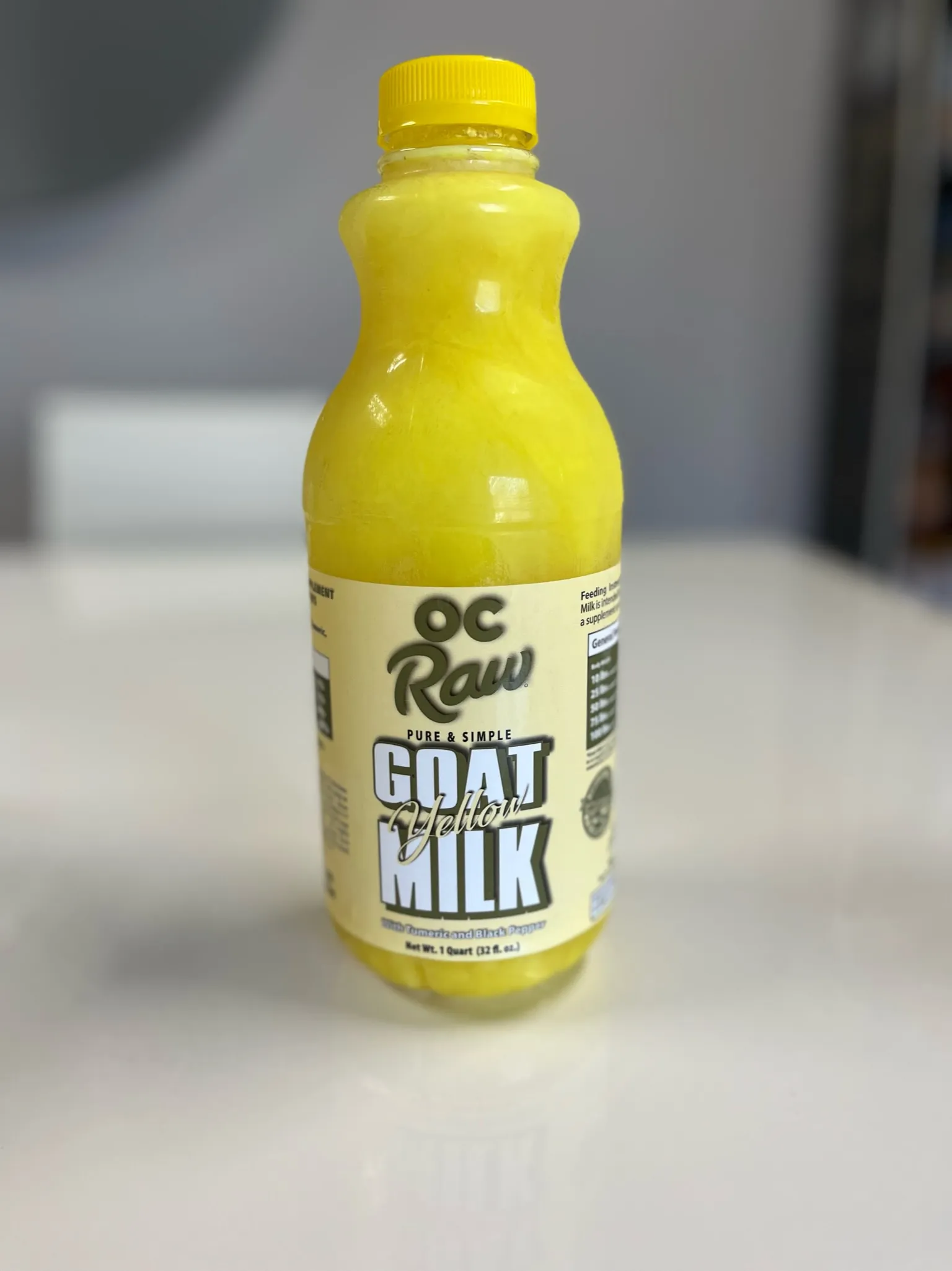 Frozen Pure & Simple Yellow Goat Milk with Tumeric & Black Pepper