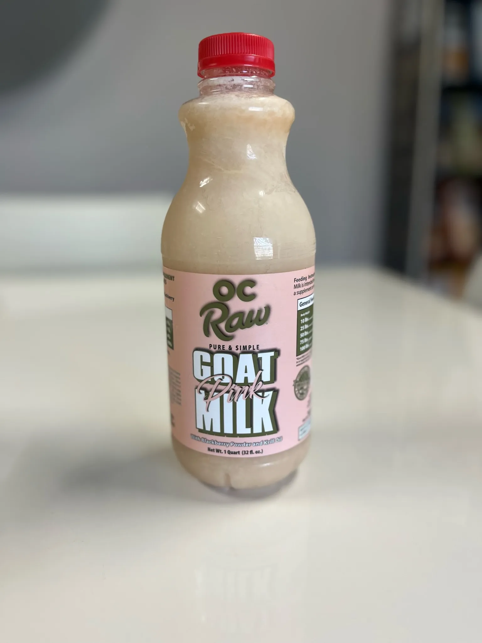 Frozen Pure & Simple Pink Goat Milk with Krill Oil & Blackberry
